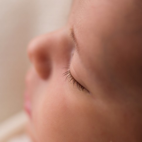 newborn eyelash macro